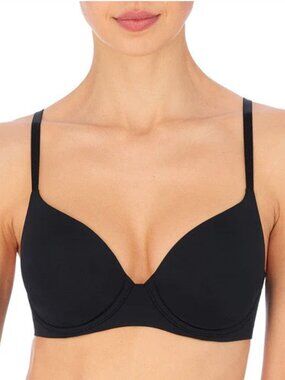 Natori Eco Fit Full Fit T-Shirt Contour Underwire Bra 34C Black NWOT 731305